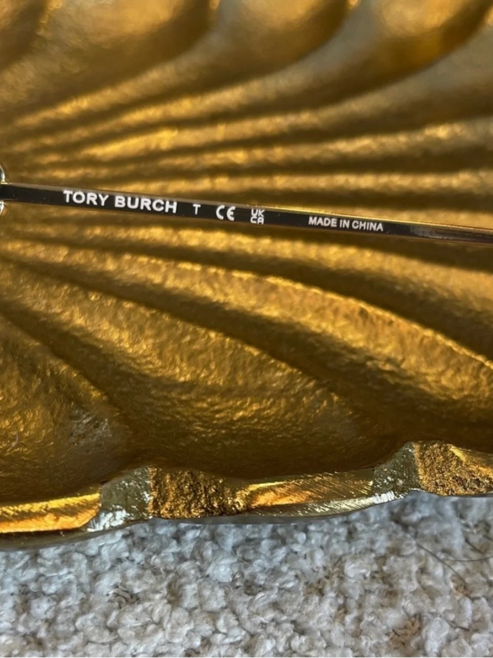 NWOT Tory Burch Black Sunglasses with Gold Temples